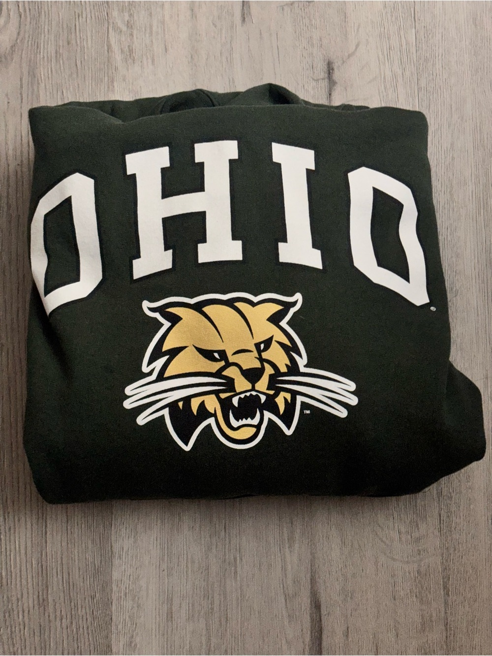Ohio university hoodie forest green